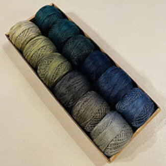 Valdani Perle Cotton Size 8 Collection: As Time Goes By Set 3, Hand Dyed Solids