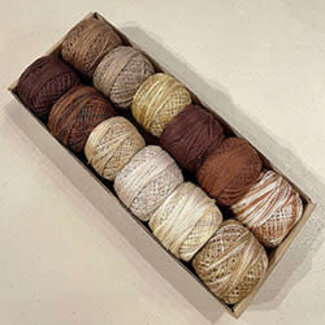 Valdani Perle Cotton Size 12 Collection: Beige and Browns