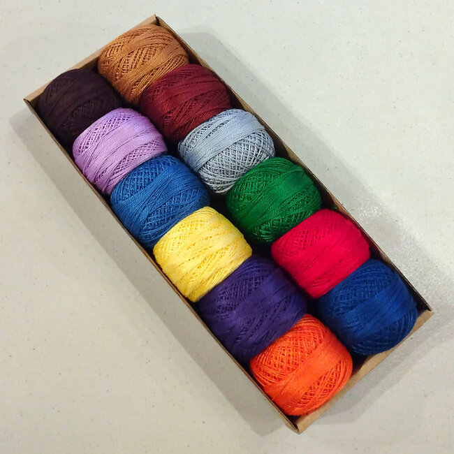 Perle Cotton Size 12 Collection: Gemstone Magic - Hand-dyed Solids