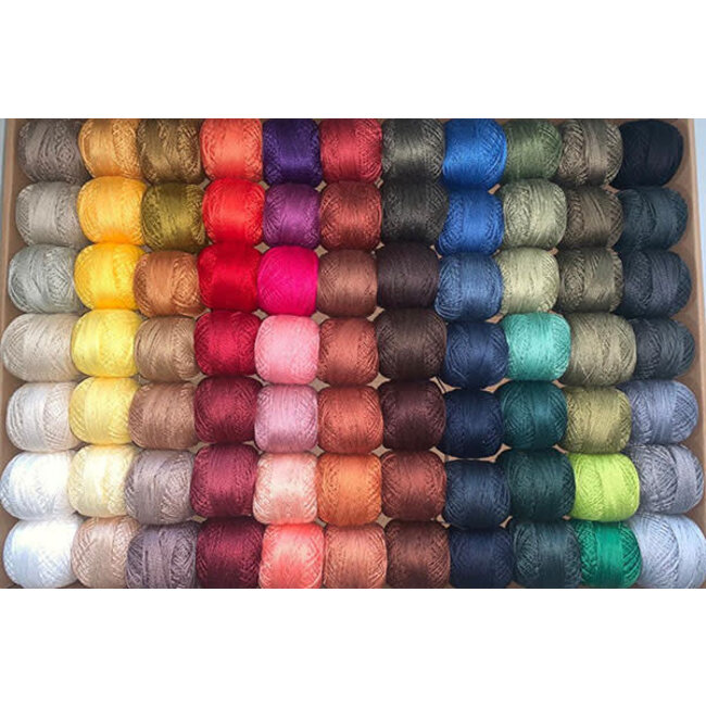 Perle Cotton Size 5 Collection: Solids 77 Beautiful Color Pack