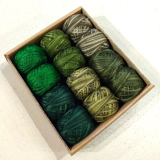 Valdani 3 Strand Cotton Floss Collection: Two in Green