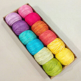 Valdani Perle Cotton Size 12 Collection: Rainbow Light
