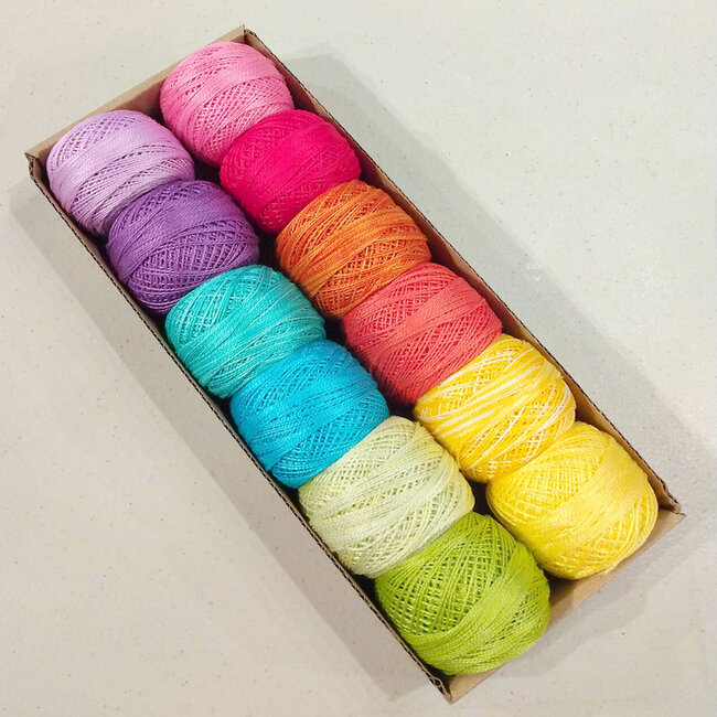 Perle Cotton Size 12 Collection: Rainbow Light