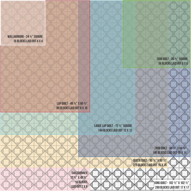 Woven Star Foundation Paper Piecing Pad, 42 blocks, 6in