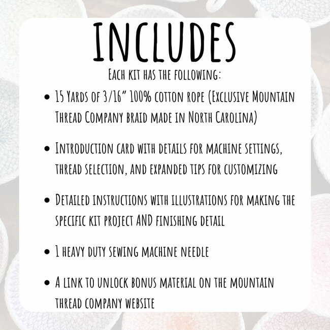 Coiled Rope Basket Kit - Coasters & Basket