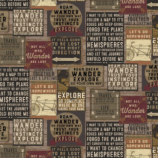 Clothworks Explore Digital Signs, Y4298-62 Taupe, $0.20 per cm or $20/m