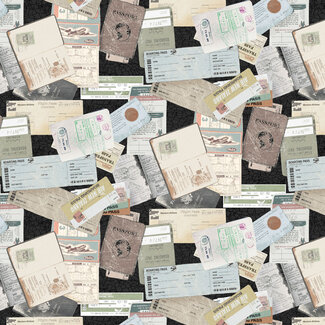 Clothworks Explore Digital Collage, Y4299-7 Dark Gray, $0.20 per cm or $20/m