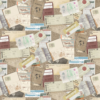 Clothworks Explore Digital Collage, Y4299-62 Taupe, $0.20 per cm or $20/m