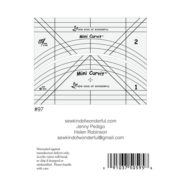 Mini Curvit Ruler for Longarm Quilting