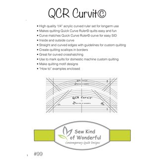 Sew Kind of Wonderful QCR Curvit Ruler for Longarm Quilting
