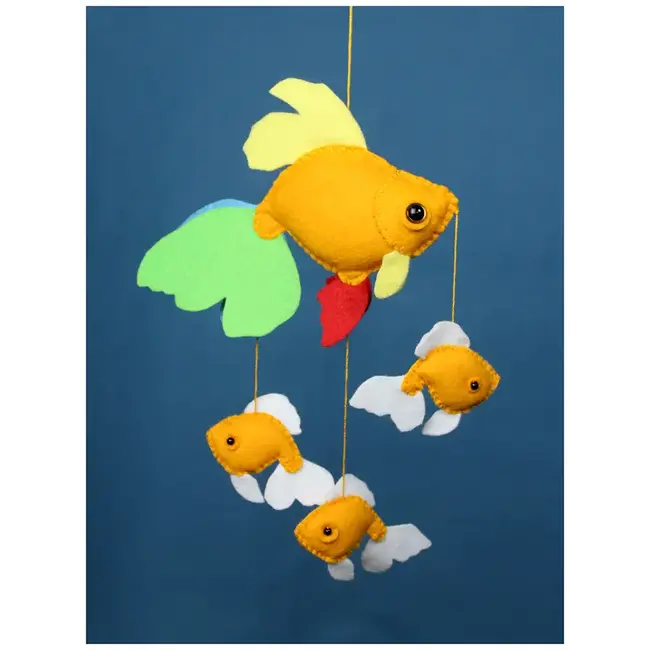School of Goldfish Hand Stitching Felt Kit