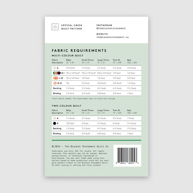 Crystal Creek Quilt Pattern