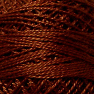 Valdani Perle Cotton Size 8, Solids: 1643 - Red Brown Medium
