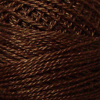 Valdani Perle Cotton Size 8, Solids: 1645 - Red Brown Dark