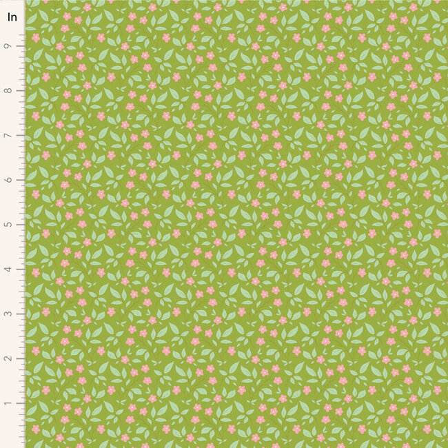 Tilda Tipsy Green $0.22/cm or $22/m