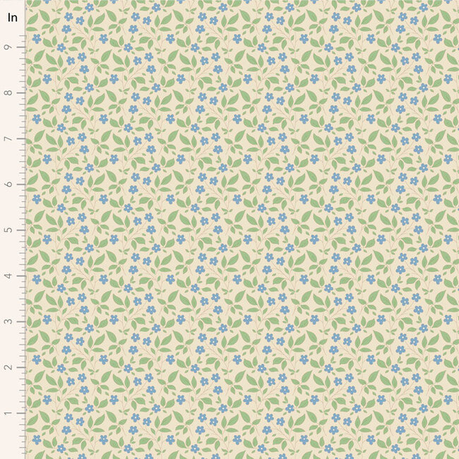 Tilda Tipsy Cream/Blue $0.22/cm or $22/m
