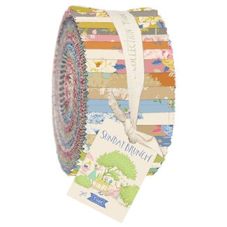 Tilda Sunday Brunch Jelly Roll, 2.5 in strips, 40 pieces