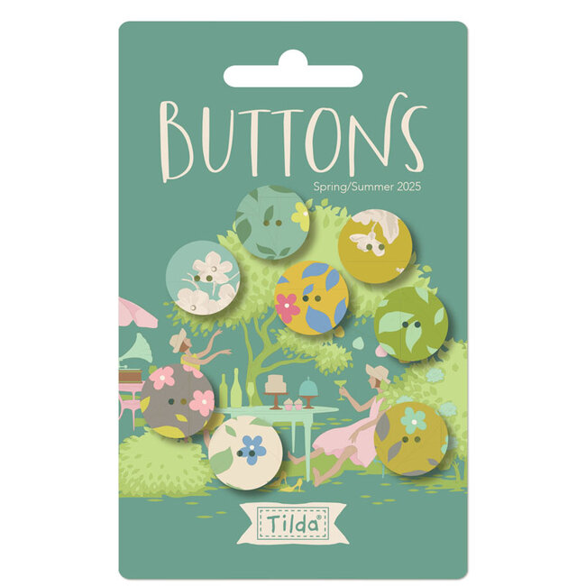 Sunday Brunch Buttons, 16 mm, 8 pcs