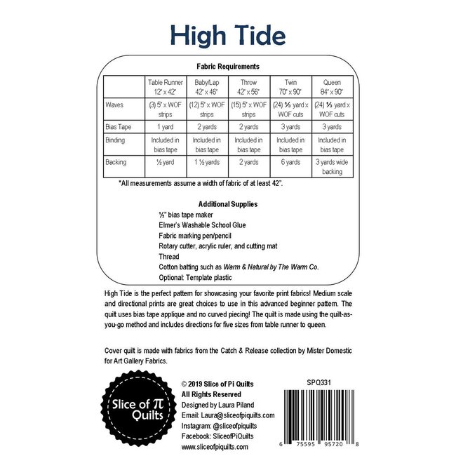 High Tide quilt pattern