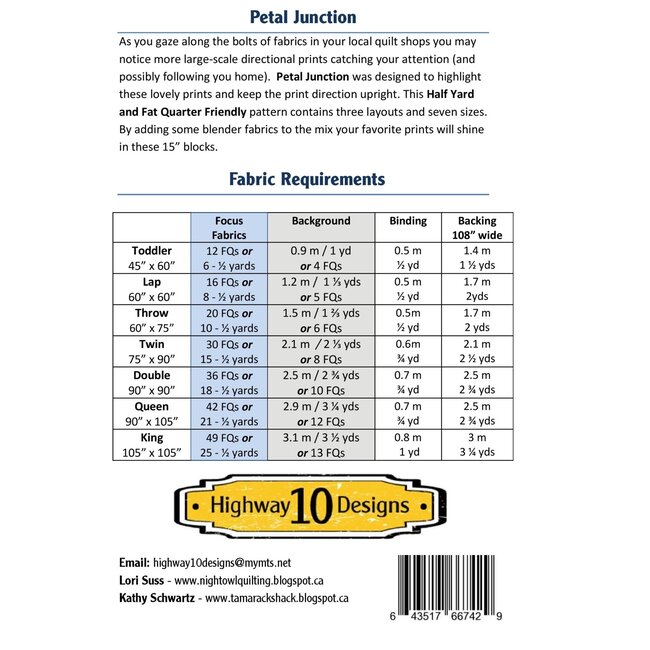 Petal Junction Quilt Pattern