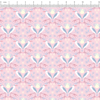 Mia Presley Designs Soft Summer, Great Blue Heron, 02524-02 $0.22/cm or $22/m