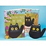 Greeting Card with DIY Maud Lewis-inspired Black Cat Ornament