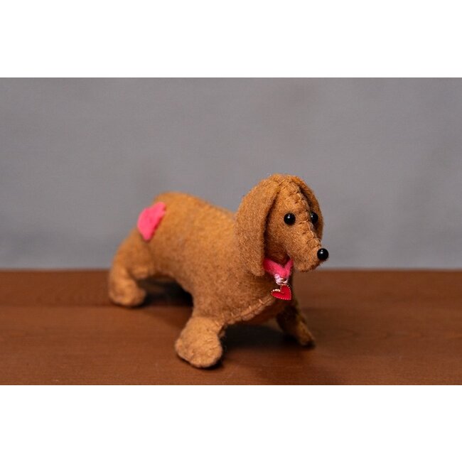 Greeting Card with DIY Dachshund with Heart Kit