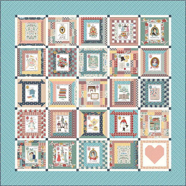 A to Z Jane Austen Panel Quilt Pattern