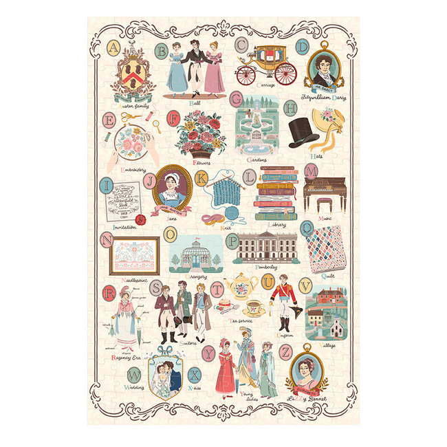 Jane Austen A to Z Puzzle, 250 pieces