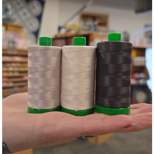 Aurifil neutrals bundle -3 spools, 40 wt