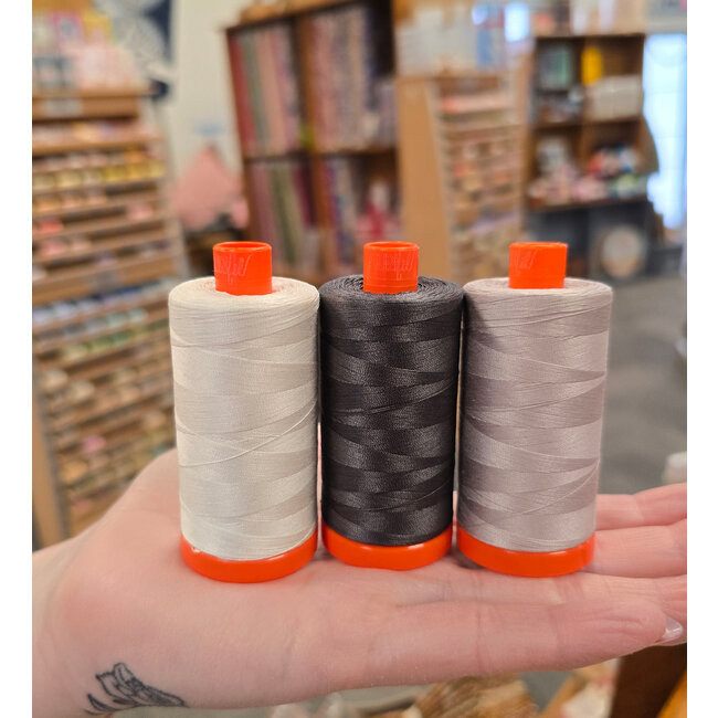 Aurifil neutrals bundle -3 spools, 50 wt
