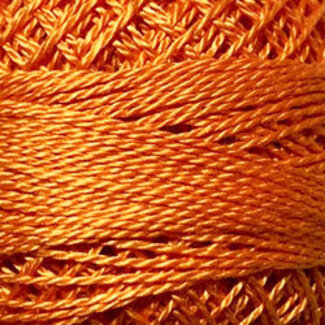 Valdani Perle Cotton Size 12 Solid: 204 - Bright Orange Coral