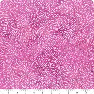 Island Batik Full Bloom Batiks, 721404033, Dark and Light Pink Marigold, $0.20/cm or $20/m