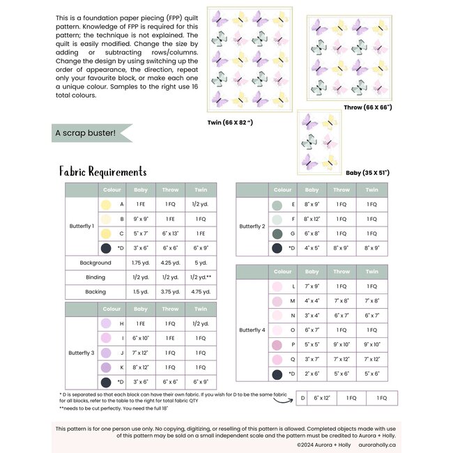 Butterfly Quilt Pattern