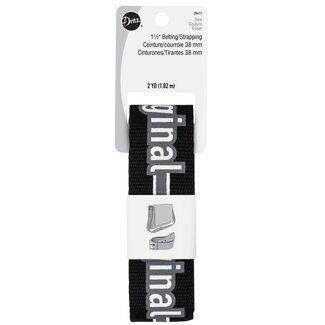 Dritz 1-1/2" Original Polyester Belting & Strapping, Black, 2 yd