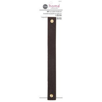 Dritz 10" Faux Leather Handle Set, Brown