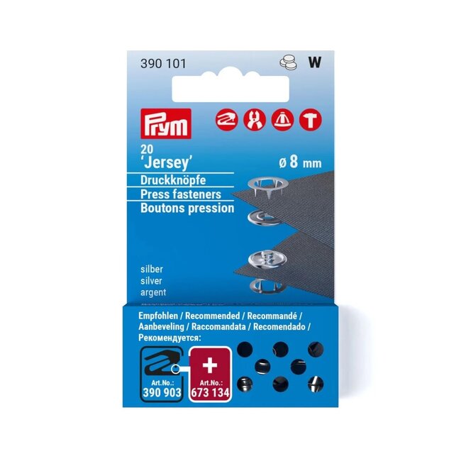 JERSEY 8 mm refill silver 20pc
