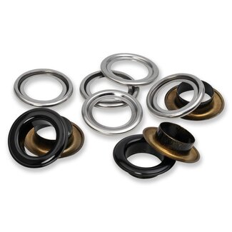 Prym Eyelets with washers 14 mm black 15pc