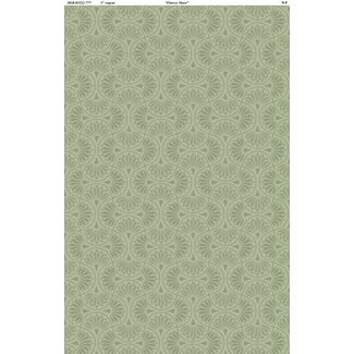 Wilmington Prints Peach Whispers, Tiled Fans Green, 0.24/cm or $24/m