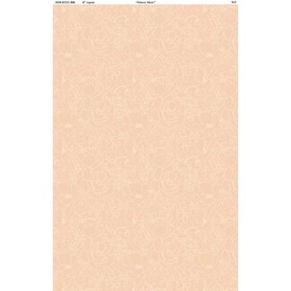 Wilmington Prints Peach Whispers, Floral Outlines Peach, 0.24/cm or $24/m