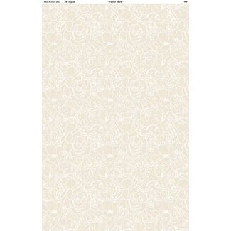 Wilmington Prints Peach Whispers, Floral Outlines Cream, 0.24/cm or $24/m