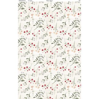 Wilmington Prints Peach Whispers, Small Flower Toss Cream, 0.24/cm or $24/m
