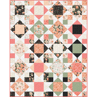 Peach Whispers Diamond Cut Quilt Kit