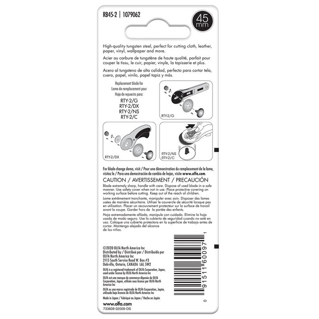 45mm Rotary Blade - 2 pack