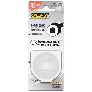 OLFA 45mm Endurance Rotary Blade - 2 pack