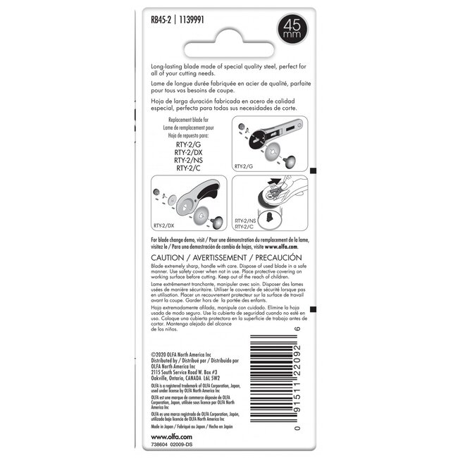 45mm Endurance Rotary Blade - 2 pack
