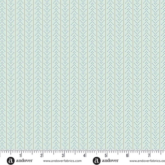 Sewing Bird, Chevron, A1620-Seafoam, $0.24/cm or $24/m