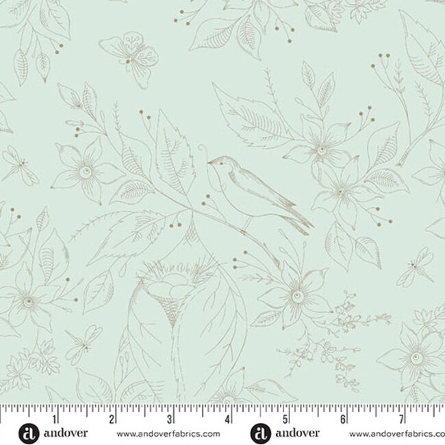 Sewing Bird, 108" Wideback, Frost, $0.36/cm or $36/m