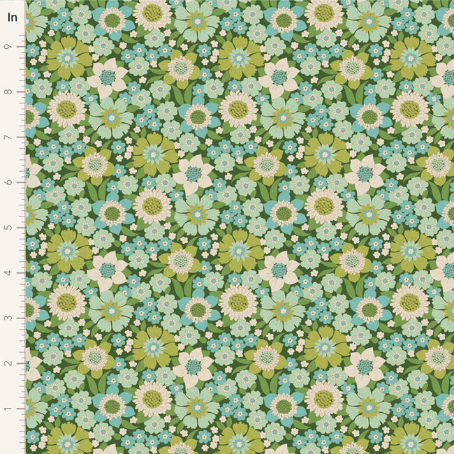 Wallflower, Lauren, Green, $0.24/cm or $24/m
