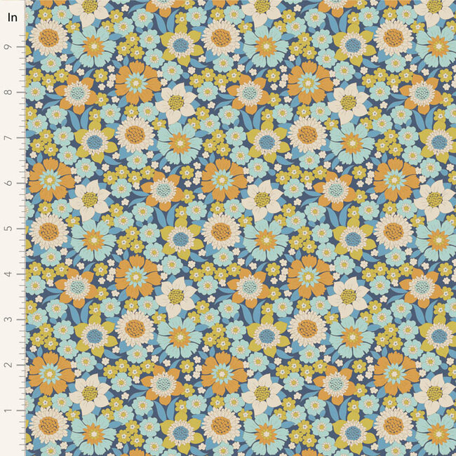 Wallflower, Lauren, Blue, $0.24/cm or $24/m